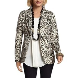 Chico’s Leopard Print Blazer